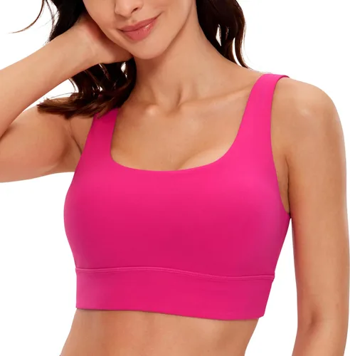 Miniatura 75 de CRZ YOGA Butterluxe - Brasier deportivo con espalda en U para mujer, cuello redondo, acolchado, de bajo impacto, para yoga, entrenamiento