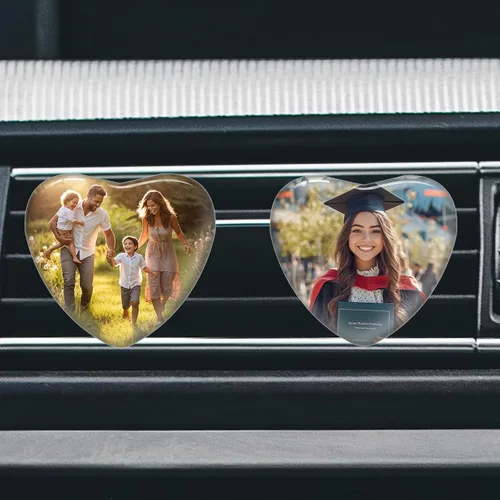 Miniatura 7 de Accesorios personalizados para ventilación de coche con foto y texto, clips personalizados para ventilación de aire para mujeres, hombres, niños