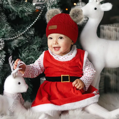Miniatura 4 de Century Star Toddler Beanie Baby Girls Winter Hat - 6-36 Months Warm Knit Pom Pom Hats for Gils Boys