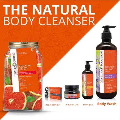 Miniatura 6 de Natural Solution Remojo corporal con sal rosa con naranja sanguina, 3 libras de alivio orgánico para articulaciones y músculos para relajación