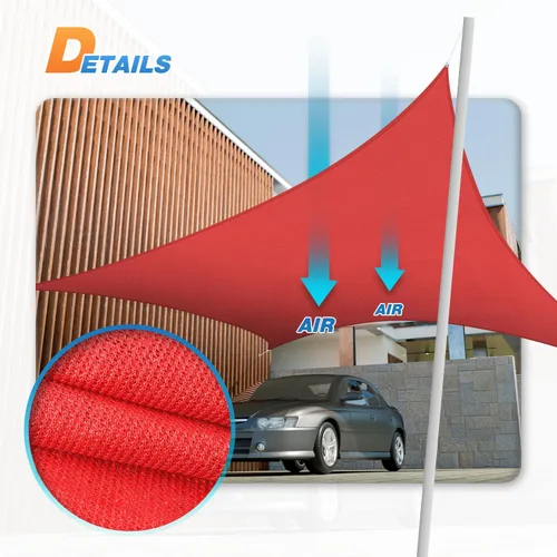Miniatura 5 de TANG Sunshades Depot - Toldo rectangular permeable de 16 x 20 pies, color rojo, personalizable, estándar comercial, polietileno de alta densidad