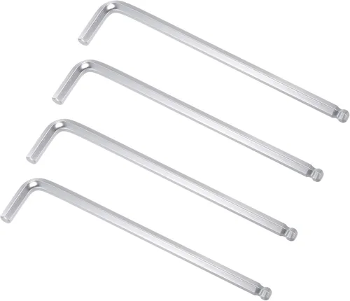 uxcell Llave hexagonal de extremo de bola de 3/8", herramienta de reparación CR-V de brazo largo en forma de L, SAE 4 piezas