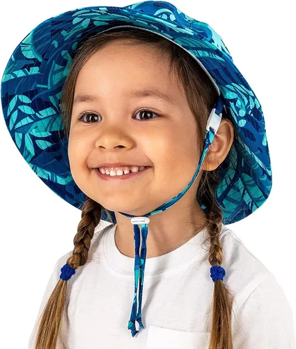 Miniatura 4 de JAN & JUL Grow-with-Me Sun-Hat UPF 50+ - Cubo de algodón para niños, con ala grande