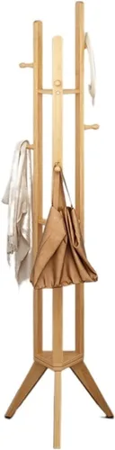 Miniatura 9 de Perchero Perchero Perchero, Perchero, Perchas Plegables Pared Mobile para el Hogar de Pie (Beige)