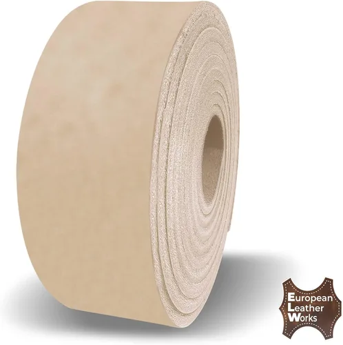 Miniatura 5 de ELW Cinturón de Cuero en Blanco 5-6 Oz. (2-2.4mm) de Grosor Tamaño: 1-1/2"x72" (3.81x182cm) Piel de Vaca Curtida Vegetal Tira de Grano
