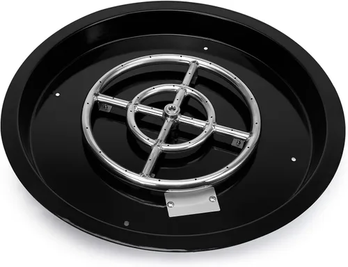 Miniatura 10 de Stanbroil Quemador Empotrable para Fogata de 13 Pulgadas, Inserto Redondo para Fogata de Propano y Gas Natural para Mesa de Fuego DIY, Fogata