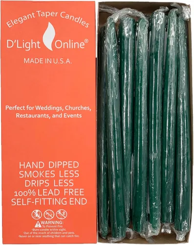 Miniatura 51 de D'light Online Elegantes Velas Cónicas de Otoño Estacional de 10 Pulgadas de Calidad Premium - Sin Perfume, Velas Cónicas Sumergidas a Mano, Sin