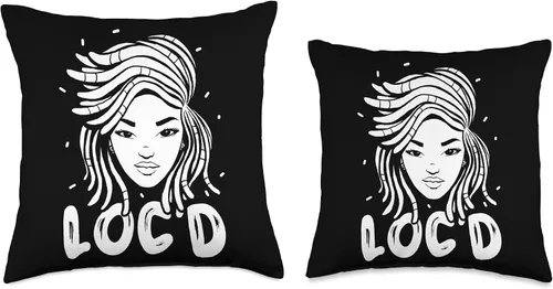 Miniatura 3 de Locs Afro Dreadlocks Love Natural Beauty Hair It's the Locs for Me-Afro Hair - Almohada negra americana africana, 16 x 16 pulgadas, multicolor