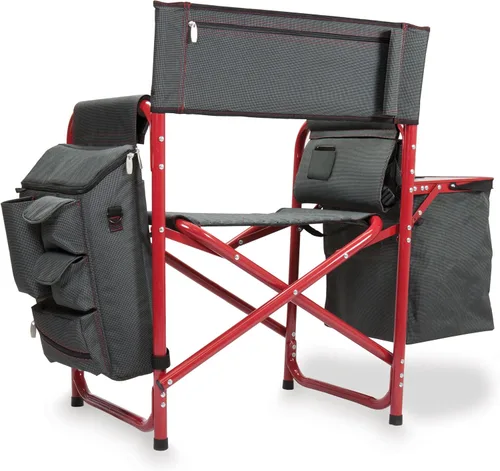 Miniatura 5 de Picnic Time Fusion – Silla plegable, Gris/Rojo Gris oscuro con detalles rojos