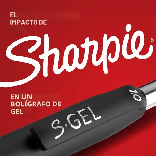 Miniatura 3 de Sharpie S-Gel, bolígrafos de gel, punta ultra fina (0.38 mm. / 1/64 pulgadas) color negro, 4