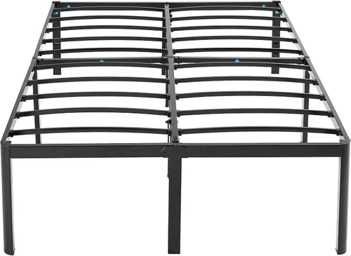 Miniatura 3 de Amazon Basics Armazón de cama resistente de servicio pesado antideslizante con listones de acero, fácil montaje - 18" H, (Full), negro