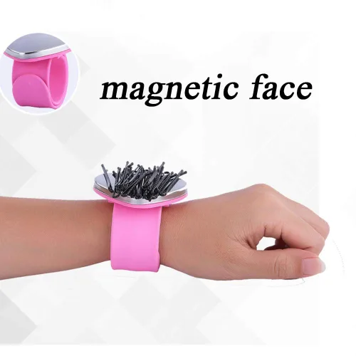 Miniatura 7 de Banda trenzada y peine magnético trenzado pulsera con peine de separación, pinzas para el pelo, pulsera magnética para estilista, banda de trenzado
