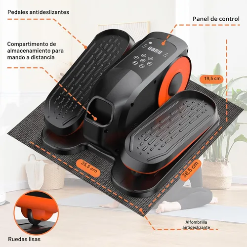 Miniatura 9 de Mini ejercitador elíptico de piernas eléctrico de bajo impacto para debajo del escritorio, como se ve en la televisión mientras está sentado