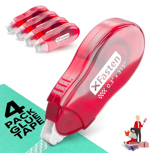 Miniatura 11 de XFasten Japan Dots - Cinta adhesiva de doble cara para álbumes de recortes, extraíble, paquete de 8 (0.315 in x 26 pies), cinta de doble cara