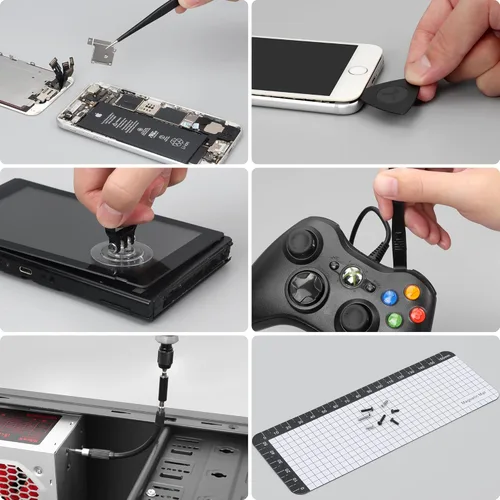 Miniatura 5 de STREBITO Juego de Destornilladores de Precisión, Kit de Herramientas Electrónicas 153 en 1 con Estuche, 140 PCS Puntas de Precisión Magnéticas