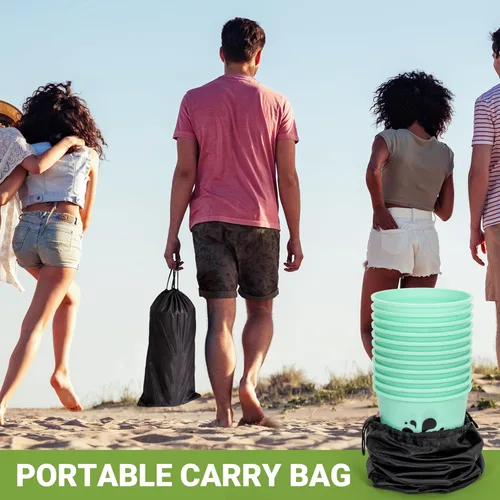 Miniatura 6 de ropoda Juego de Pong Gigante para Patio, Juegos de Patio con Cubos y Bolas Duraderas - Elige Rojo Grande, XL, o Verde - Brilla en la Oscuridad