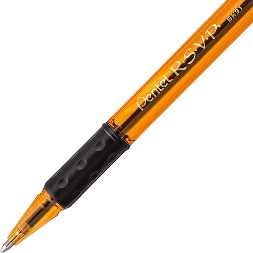 Miniatura 7 de Pentel Rsvp - Bolígrafos de punta media, 0.039 in, 8 colores surtidos con agarre de goma sin látex para una escritura cómoda, paquete de 16