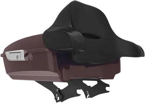 Miniatura 193 de King Tour Pack para Harley Alpine Green, cierre de paquete turístico, portaequipajes superior, soporte de montaje negro, placa de metal para Harley