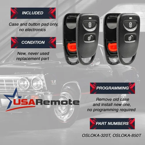 Miniatura 3 de Funda para llavero sin llave para Hyundai Accent Elantra Tucson Kia Rio Sorento Soul Spectra Sportage Tucson, juego de 2