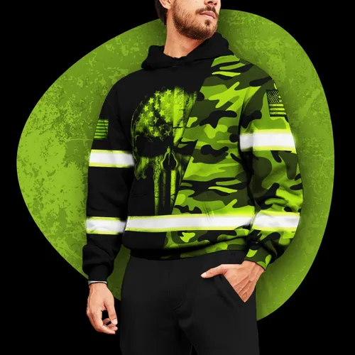 Miniatura 4 de Ropa de trabajo de seguridad con nombre personalizado de alta visibilidad para trabajadores, corredores, camioneros, patrióticos