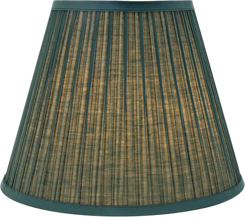 Miniatura 2 de Aspen Creative 33053, pantalla para lámpara de araña de transición Empire de tapa dura, plegada en color verde oscuro de hongo, 17,8 cm de parte