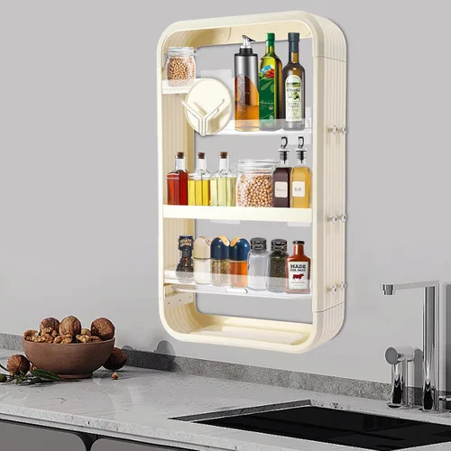 Miniatura 3 de Organizador de maquillaje de gran capacidad de 16 x 5 x 28 pulgadas, organizador de cosméticos a prueba de polvo de 4 niveles, organizadores de baño