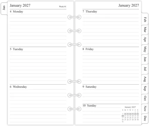 Miniatura 10 de newestor Recambio de planificador semanal y mensual 2026-2027, 3-3/4 x 6-3/4 pulgadas, julio 2026 a junio 2027, personal/compacto/tamaño 3