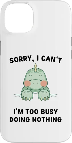 Miniatura 14 de iPhone 16 Sorry, I Can't I'm Too Busy Doing Nothing Sleeping Dinosaur Case