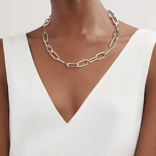 Miniatura 2 de LANE WOODS Collar y pulsera de cadena de oro para mujer y mujer, delicado y grueso, cadena de eslabones de cadena
