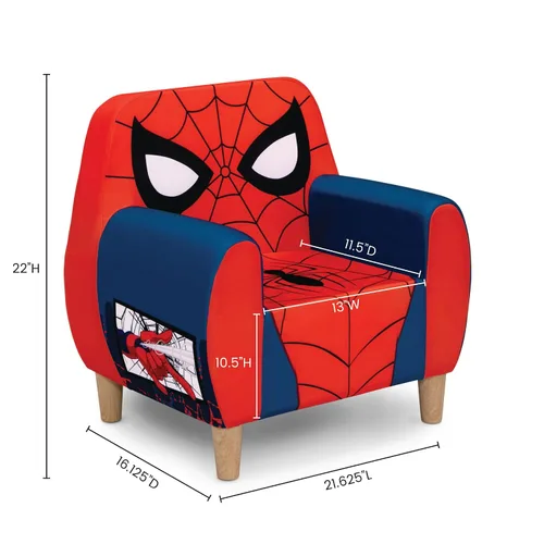 Miniatura 3 de Delta Children Silla de espuma Marvel Spider Man para niños, color rojo