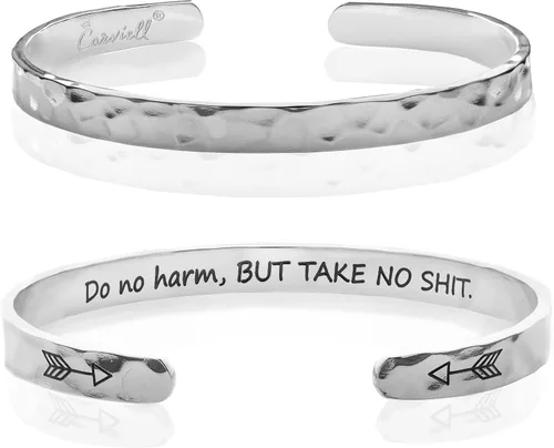 Miniatura 77 de Carviell Pulseras grabadas para mujer, inspiradoras, amistad, amor, mamá, hija, hermana, cristiana, graduación, conmemoración y regalos de boda, más