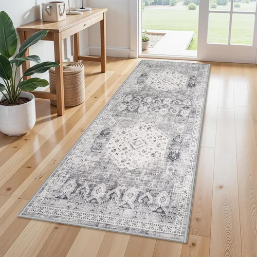 Miniatura 47 de RUUGME Alfombra Pasillera Lavable 2'6x12 - Alfombra de Pasillo con Respaldo Antideslizante Alfombras Resistentes a Manchas para Sala de Estar