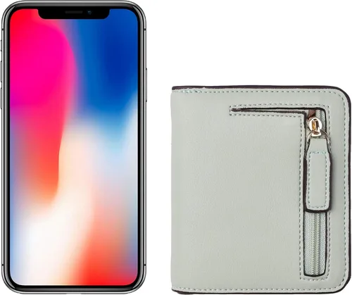 Miniatura 6 de Toughergun - Billetera para mujer, con bloqueo Rfid, pequeña, compacta, plegable, de lujo, de cuero, con bolsillo para mujer, minivestido