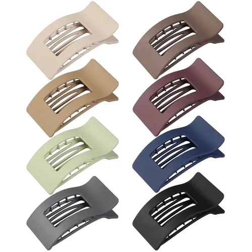 Miniatura 10 de Pinzas cuadradas para el cabello, grandes y pequeñas, antideslizantes, cuadradas, mate, 12