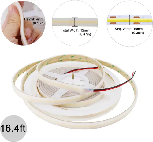 Miniatura 5 de COB - Tira de luces LED blancas, 6000K 528LEDs/M 90Ra+ DC12V Tubo de silicona Tiras de luces LED, tiras de luces LED, impermeables, IP67 Lineal COB