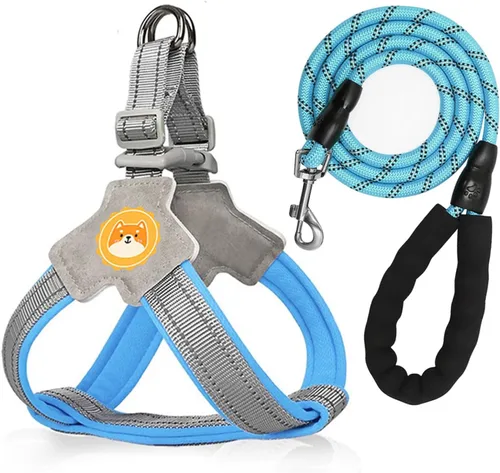 Miniatura 8 de Arnés para perro sin tirones con acolchado de malla transpirable, tiras reflectantes, diseño a prueba de escapes, ajuste rápido para entrenar