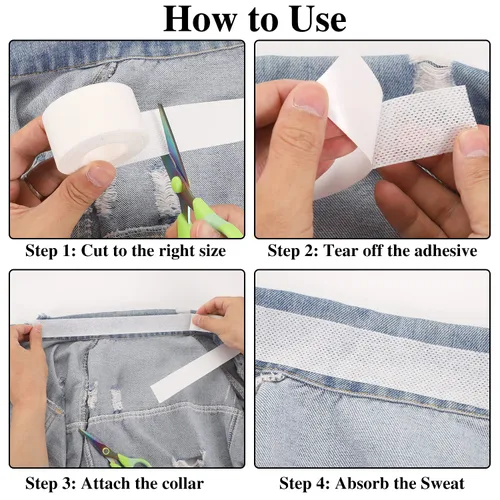 Miniatura 5 de 2 rollos de protectores de cuello desechables, almohadillas autoadhesivas para el cuello, protector de cuello cómodo, cintas para el cuello