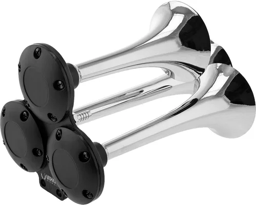 Miniatura 3 de Vixen Horns Kit de bocina de tren para camiones/coche/motocicleta. Sistema completo con compresor de aire dual, 3 trompetas. Db súper ruidoso. Se