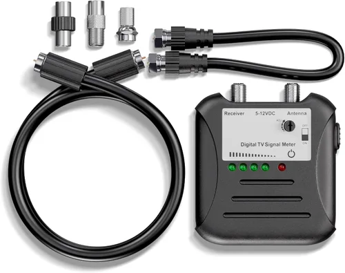 THE CIMPLE CO Medidor de intensidad de señal de antena para televisores, vehículos recreativos, antenas OTA, buscador de canales de TV y ajustador