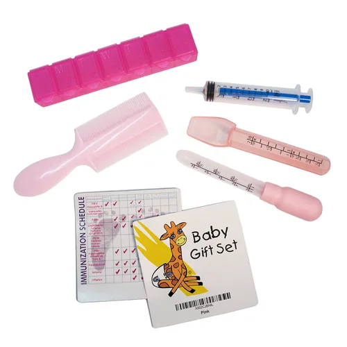 Kit completo de cuidado de la salud del bebé + aseo de lujo, 3 dispensadores de medicamentos líquidos, peine para el cabello, caja de pastillas,