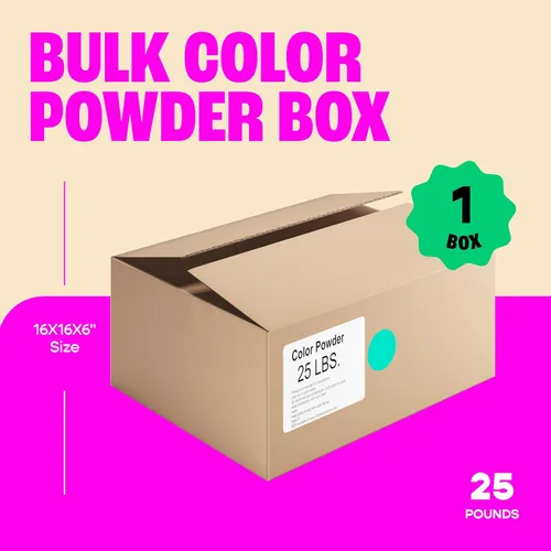 Miniatura 2 de Chameleon Colors Polvo de color de 25 libras, 1 paquete, color aguamarina vibrante, para 15-20 personas, apto para niños, no tóxico y sin gluten