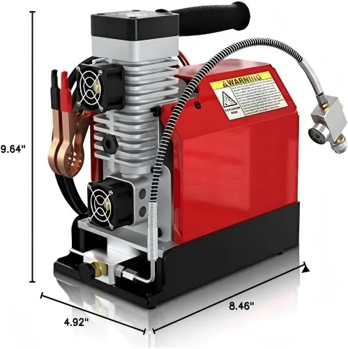 Miniatura 6 de GX PUMP CS2 - Compresor de aire portátil PCP, 4500 Psi/30 Mpa, sin aceite, alimentado por automóvil 12 V CC o 110 V CA con adaptador (incluido)