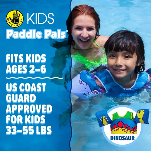 Miniatura 3 de Body Glove Paddle Pals - Chaleco salvavidas para niños aprobado por la Guardia Costera para aprender a nadar PFD Dinosaurio
