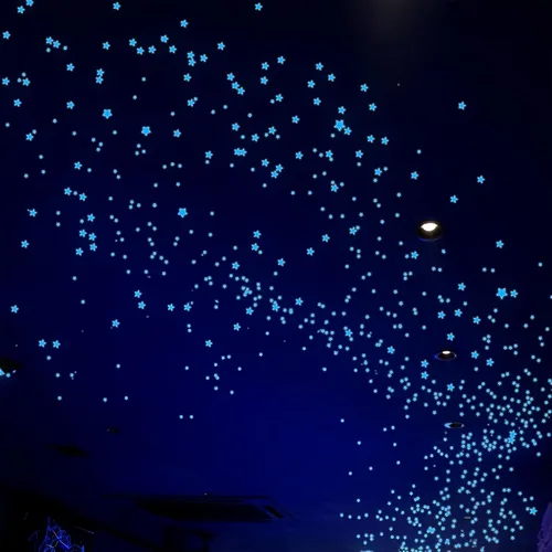 Calcomanías de estrellas que brillan en la oscuridad, decoración para techo, 633 unidades, calcomanías 3D realistas, cielo estrellado, decoración