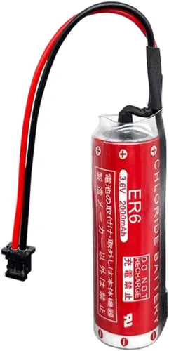 Miniatura 4 de (10 piezas) 3.6V ER6 2000mAh PLC Batería de litio para ER6 OTC Robot Batería con DF13-2P Enchufe para M70 Sistema CNC