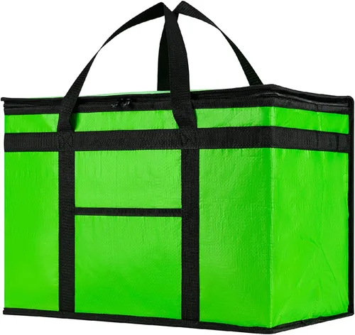 Miniatura 43 de NZ home Bolsa de enfriador XXL PRO aislada y duradera para entrega y compras de comestibles con cremallera superior, para calentar alimentos
