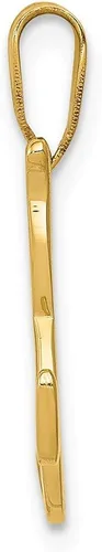 Miniatura 2 de Colgante de letra inicial de oro amarillo macizo de 14 quilates 0709in x 0472in