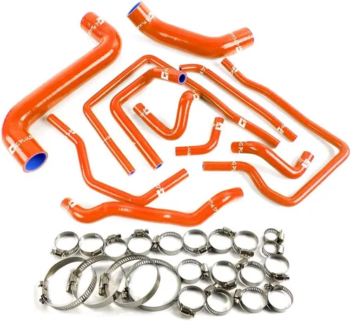 Miniatura 16 de G-PLUS Kit de abrazaderas de manguera de refrigerante de radiador de silicona compatible con Subaru Impreza WRX/STi GDA/GDB EJ207 2002-2007 negro