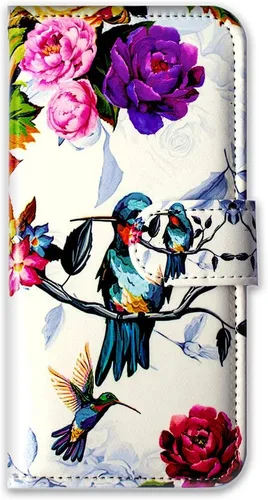Miniatura 6 de Bcov Funda para Galaxy A12, colibrí en flores pájaro de cuero con tapa para teléfono con ranura para tarjeta soporte para Samsung Galaxy A12 2021
