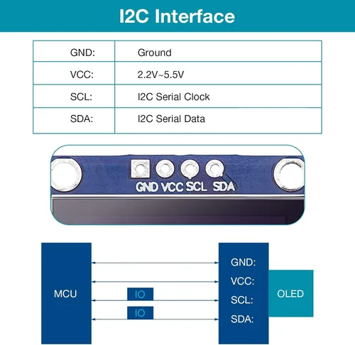 Miniatura 6 de Frienda Módulo de pantalla OLED I2C Controlador de pantalla OLED IIC I2C Tabellone Seriale con pantalla Auto-Luminoso Compatible con Blanco